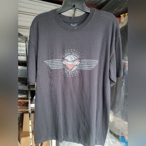 Black Victory men's tee shirt "RIDDEN AROUND THE WORLD" LOGO